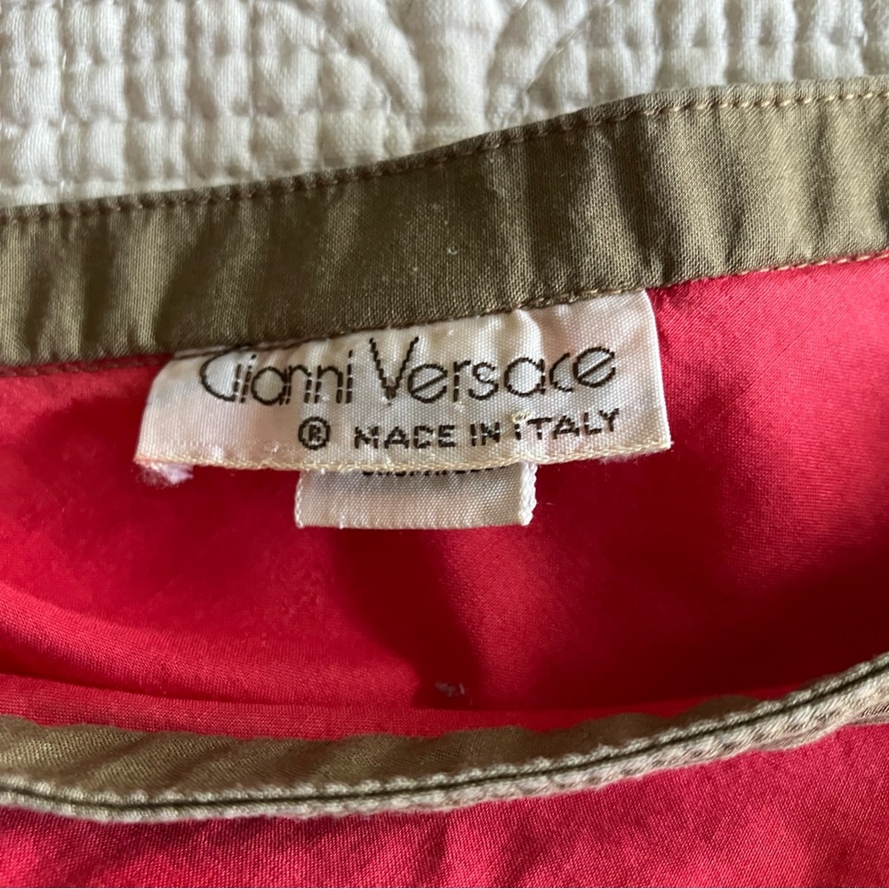 VTG Gianni Versace red/ brown cotton tank - Picture 6 of 10